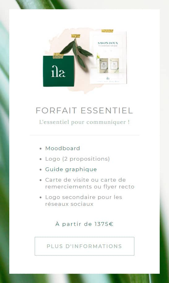 Liste Forfait Essentiel