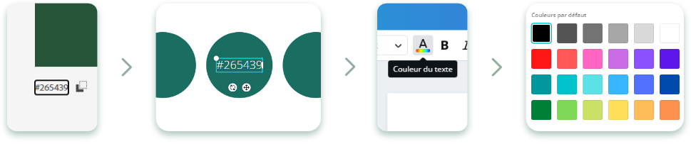 Création page palette couleurs - couleur texte - Marie-Ange Vollard
